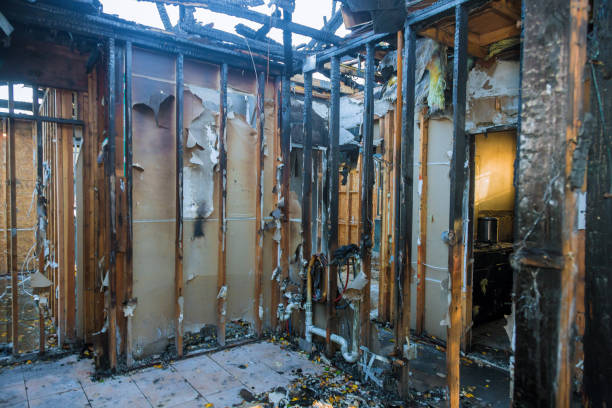 Professional Emergency Fire Damage Restoration technician working in Woodville, TX